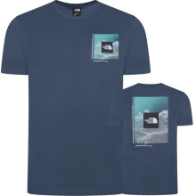 (2XL) The North Face Mens M Digi Mountain SS Shady Blue T-Shirt