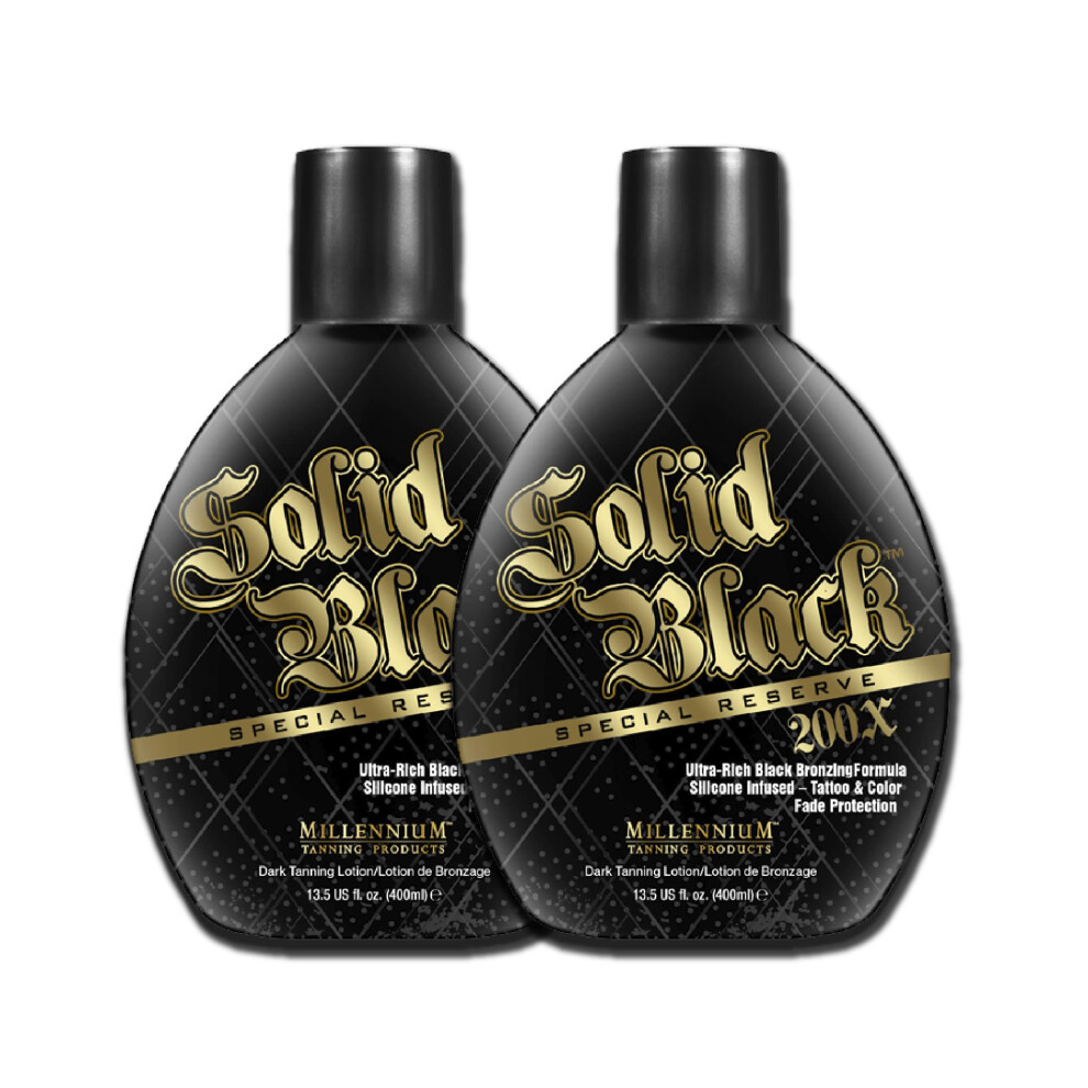 Millennium Tanning Solid Black Special Reserve 200X Tanning Lotion 135 Ounces 2pack