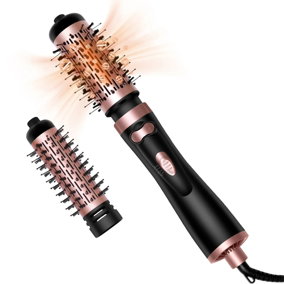 2-In-1 Hot Air Brush And Rotating Hair Dryer