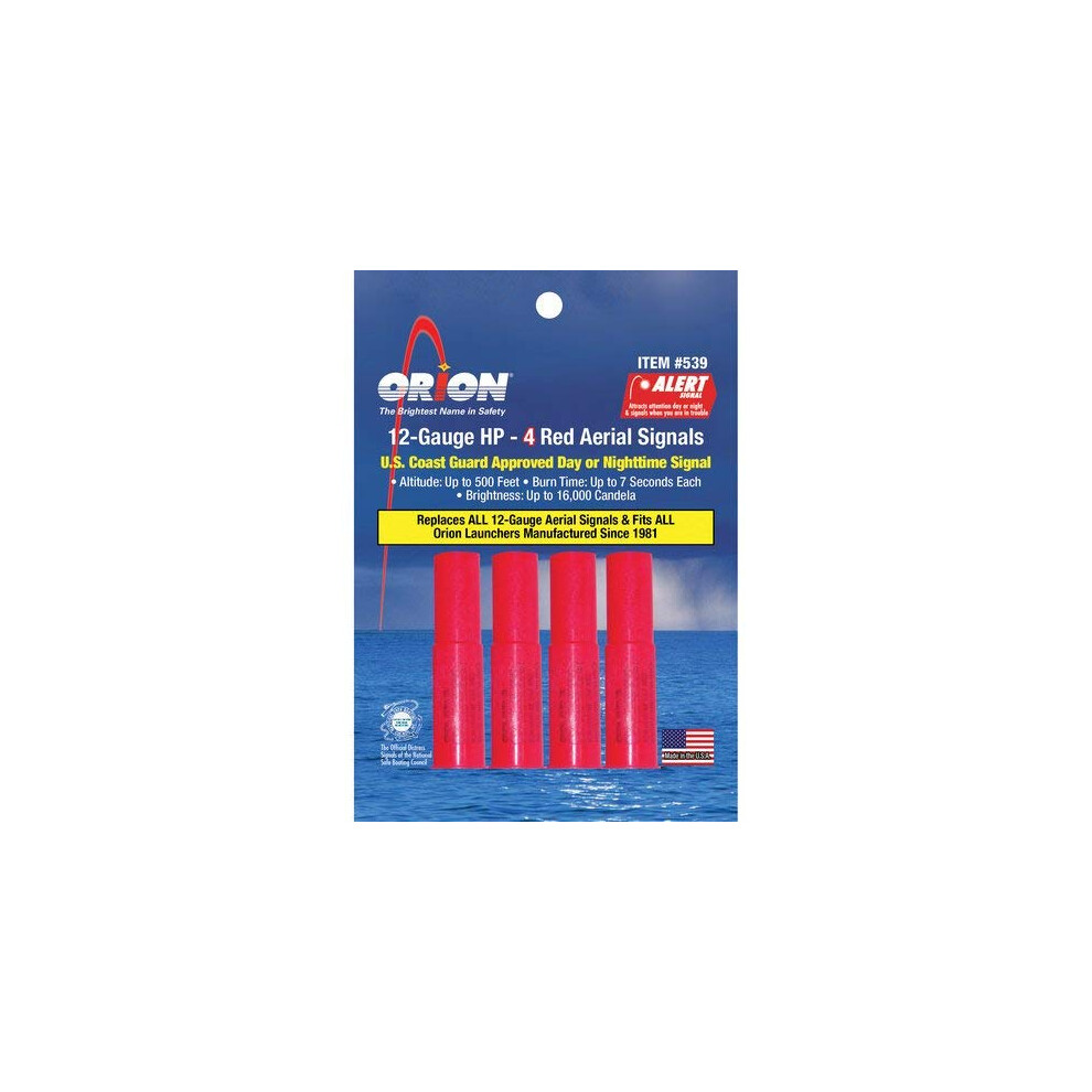 Orion Safety Areial Flare Refill, Red (4 Piece Pack)