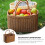 Straw Market Baskets Grocery Baskets woven basket with double handles, (brown) 5