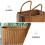 Straw Market Baskets Grocery Baskets woven basket with double handles, (brown) 3