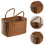 Straw Market Baskets Grocery Baskets woven basket with double handles, (brown) 4