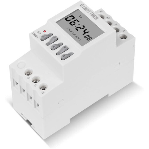 Digital Programmable LCD Display Din Rail Microcomputer Time Relay Automatic Bell Timer Controller for School Ref：fec 1