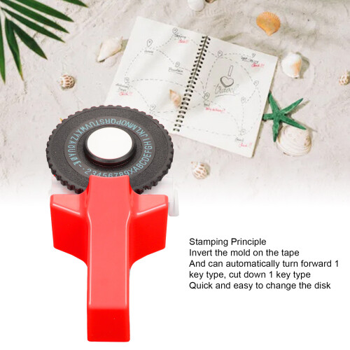 Mini Portable Red Embossing Label Maker for DIY Crafts 2