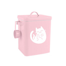 Farmhouse Pet Food Storage Container, Rectangular, 6L, 7.08 x 5.9 x 9.05 inches, with Lid