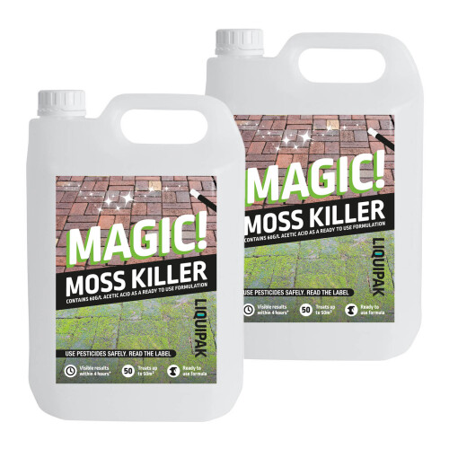 (2x5 Litres) MAGIC MOSS KILLER & TRIGGER HOSE 2
