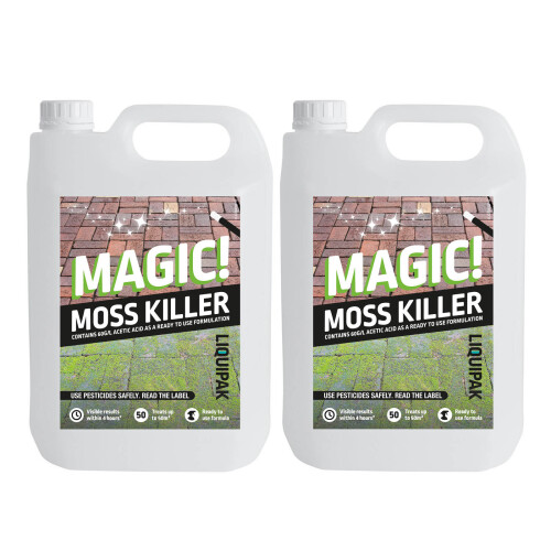 (2x5 Litres) MAGIC MOSS KILLER & TRIGGER HOSE