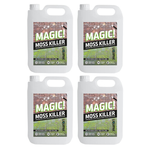 (4x5 Litres) MAGIC MOSS KILLER & TRIGGER HOSE