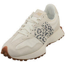 (4) New Balance 327 Womens Fashion Trainers in White Leopard
