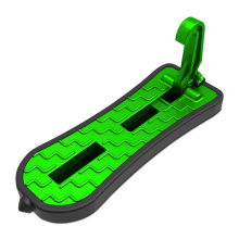 (Long, Green) Multifunction Car Doorstep Foldable Emergency Window Breaker Auto Latch Hook Foot Pedal