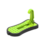 (Short, Green) Multifunction Car Doorstep Foldable Emergency Window Breaker Auto Latch Hook Foot Pedal
