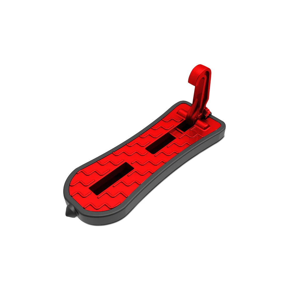 (Long, ) Multifunction Car Doorstep Foldable Emergency Window Breaker Auto Latch Hook Foot Pedal Red 9424279689321