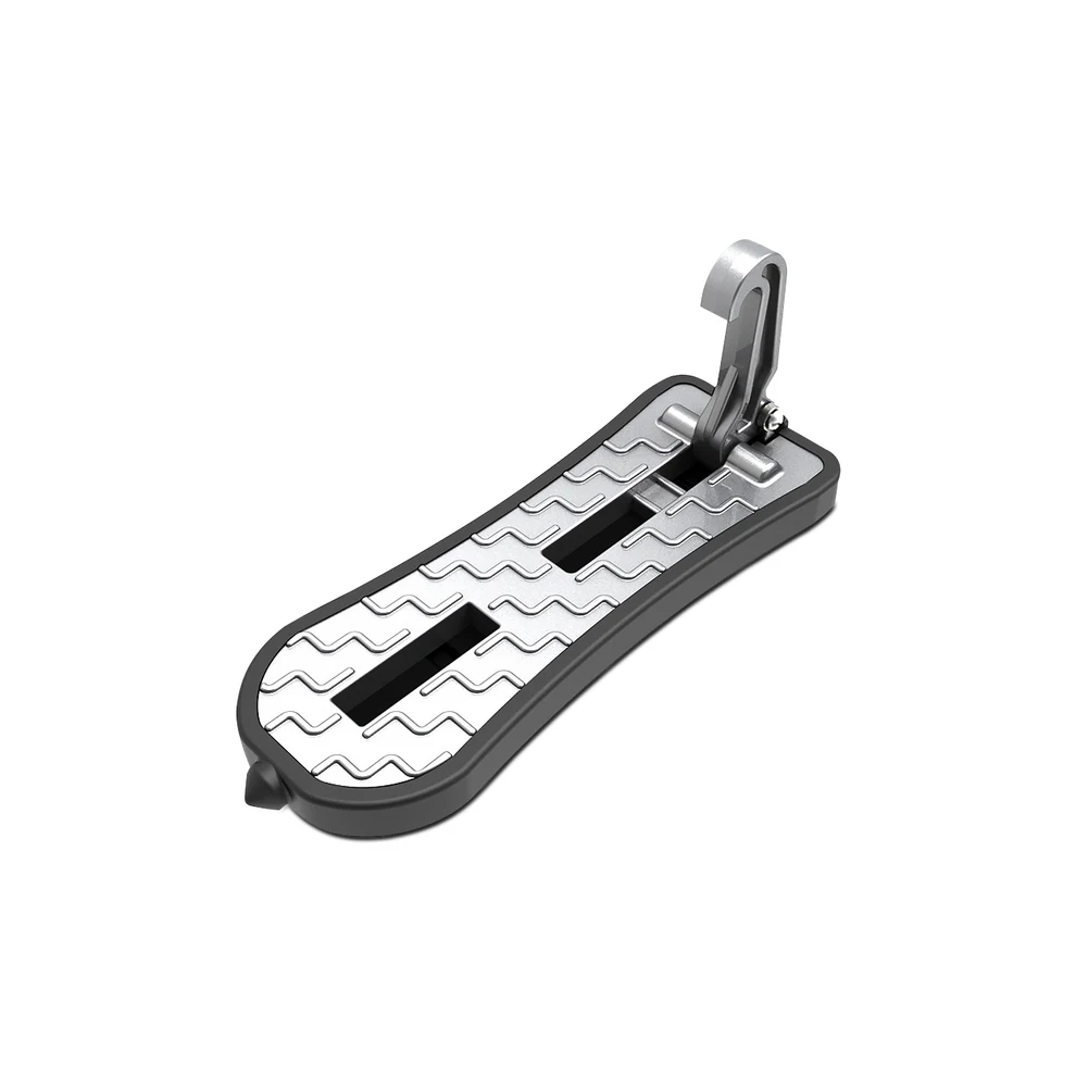 (Long, ) Multifunction Car Doorstep Foldable Emergency Window Breaker Auto Latch Hook Foot Pedal Silver 9100936481315
