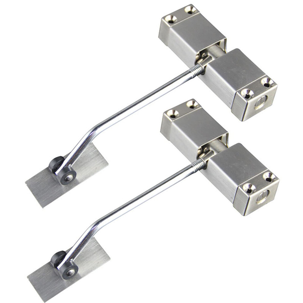 2 Pcs Stainless Steel Adjustable Automatic Door Closer For Residential/Commercial Doors, Silver 6276012668901