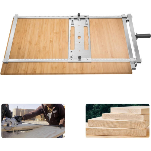7'' Multifunctional Woodworking Edge Guide Positioning Cutting Board Tool, Stainless Electric Circular Saw Trimmer Machine 1