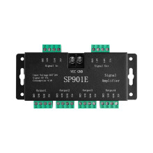 LED Pixel Strip Amplifier Signal Data SPI Repeater for WS2801 WS2811 WS2812B 5v-24v SP901E