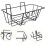 1 Pc Iron Flower Pot Rack Deck Railing Storage Balcony Hanging Plant Shelf Black Square Hook 4