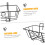 1 Pc Iron Flower Pot Rack Deck Railing Storage Balcony Hanging Plant Shelf Black Square Hook 3