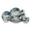 Elama Traditional Blue And White 16 Piece Dinnerware Set 1