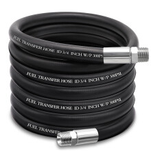 3/4' Fuel Transfer Hose 20FT,Farm Pump Hose with Male NPT Fittings for Gasoline,Diesel,Biodiesel…