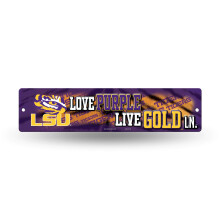 Rico Industries NCAA LSU Tigers Straenschild aus Kunststoff, 10,2 x 40,6 cm