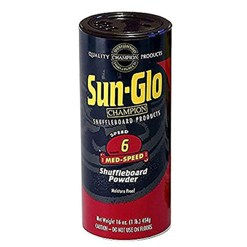 Sun-Glo Speed 6 (Μέτρια Ταχύτητα Κερί) Σκόνη Shuffleboard, 16 oz. Κονσέρβα