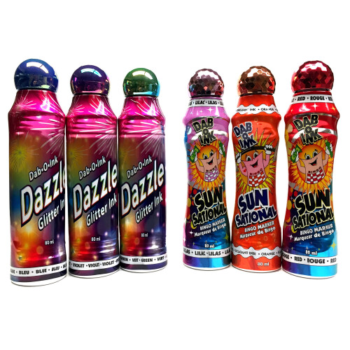 Set ?????t?? Bingo Dauber! - ??a?e?e?????? ?e 3 glitter ?e ????? ?a? 3 e?a??et??? f?te??? ?e????a Sunsational Dabbers