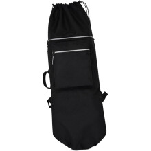 Skateboard backpack, waterproof, shoulder bag, foldable, with handle, carrying bag, longboard carrying bag for travel, women, men, beginners, black