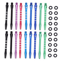 1 set aluminum dart shafts with rings, multipart for professional throwing control and improved stability outdoors for dart enthusiasts.