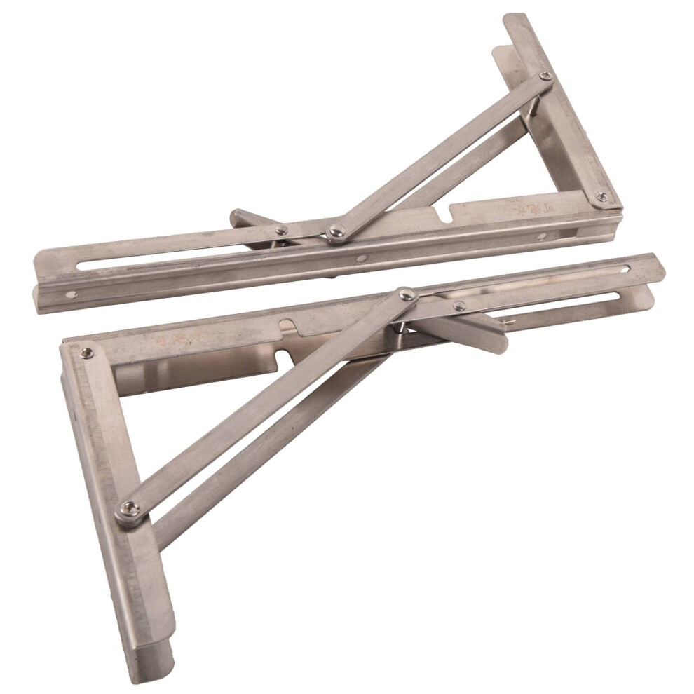 12' Folding Shelf Brackets Stainless Steel Collapsible For Table Work Bench 6276012701332