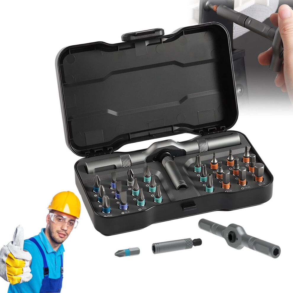 24 In 1 Multi Bit Magnetic Screwdriver Set, Diy Screwdriver, Magnetic Ratchet Set 6276012701363