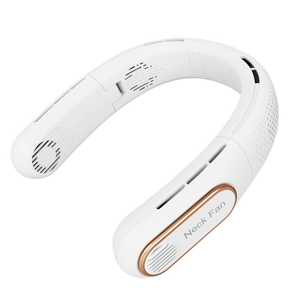 Neck Fan, Bladeless Neck Fan, USB Rechargeable Personal Fan, Adjustable, 360 Cooling Airflow, 3 Speed Neck Cooler for Women Men,White-image-OPC-PJ22K9N-NEW