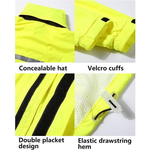 Rainwear,rain Gear for Men Work,Motorcycle Rain Suit Rain Jacket and Pants Set 2