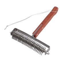 Professional Pet Shedding Dematting Comb, Deshedding Undercoat Rake for Dogs, Stainless Steel Blades