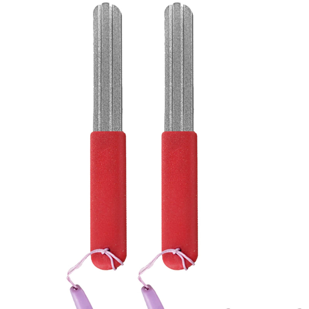 Dart Sharpening Stone, Fishing Hook Sharpener, Doublesided With Handle (Red) 6493810045912