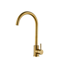 Stainless Steel Kitchen Faucet Brushed Gold Process Swivel Basin Faucet 360 Degree Rotation Hot & Cold Water Mixers Tap