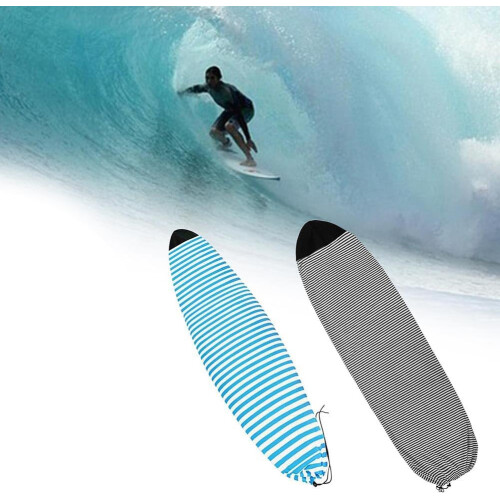 Surfboard Cover Snowboard Cover Soft Elastic Drawstring Protective Storage Bag Blue 180x50cm 2