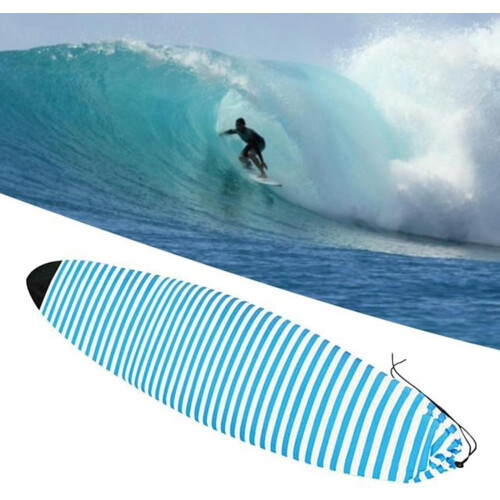 Surfboard Cover Snowboard Cover Soft Elastic Drawstring Protective Storage Bag Blue 180x50cm 1