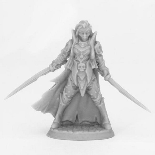 Reaper Miniatures REM44074 Bones Dunkler Elf Elite Miniatur Schwarz