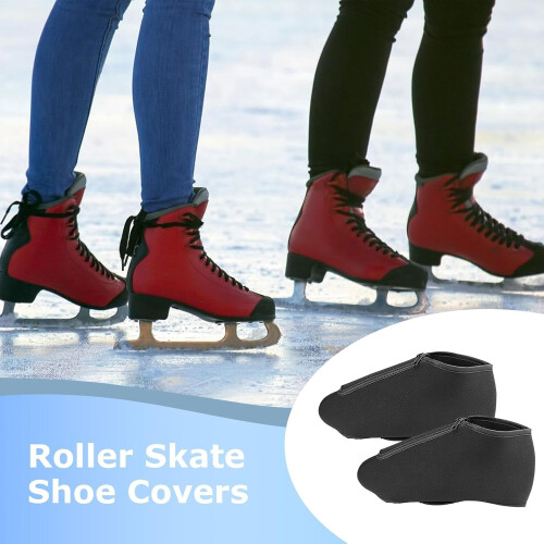 Skating Shoe Protective Covers, Zippered Ice Skate Boot Covers, Stable Neoprene Guard 1