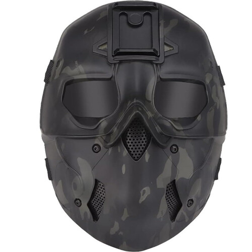 Maschera Moto Steampunk/Cyberpunk 777art Per Airsoft E Paintball - Taglia Unica Rossa