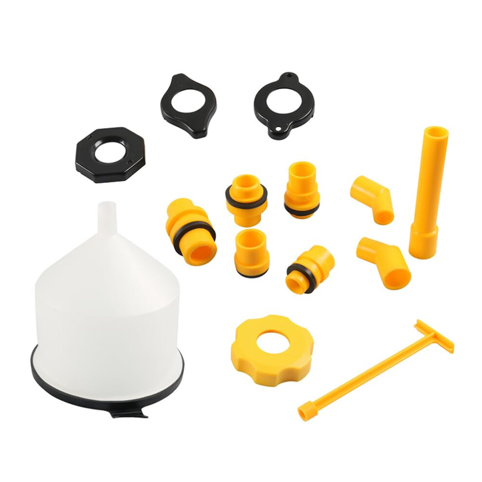 Funnel Kit Coolant Fluid Filling No Spill Radiator 1 Set White/Yellow/Black 6276012703244