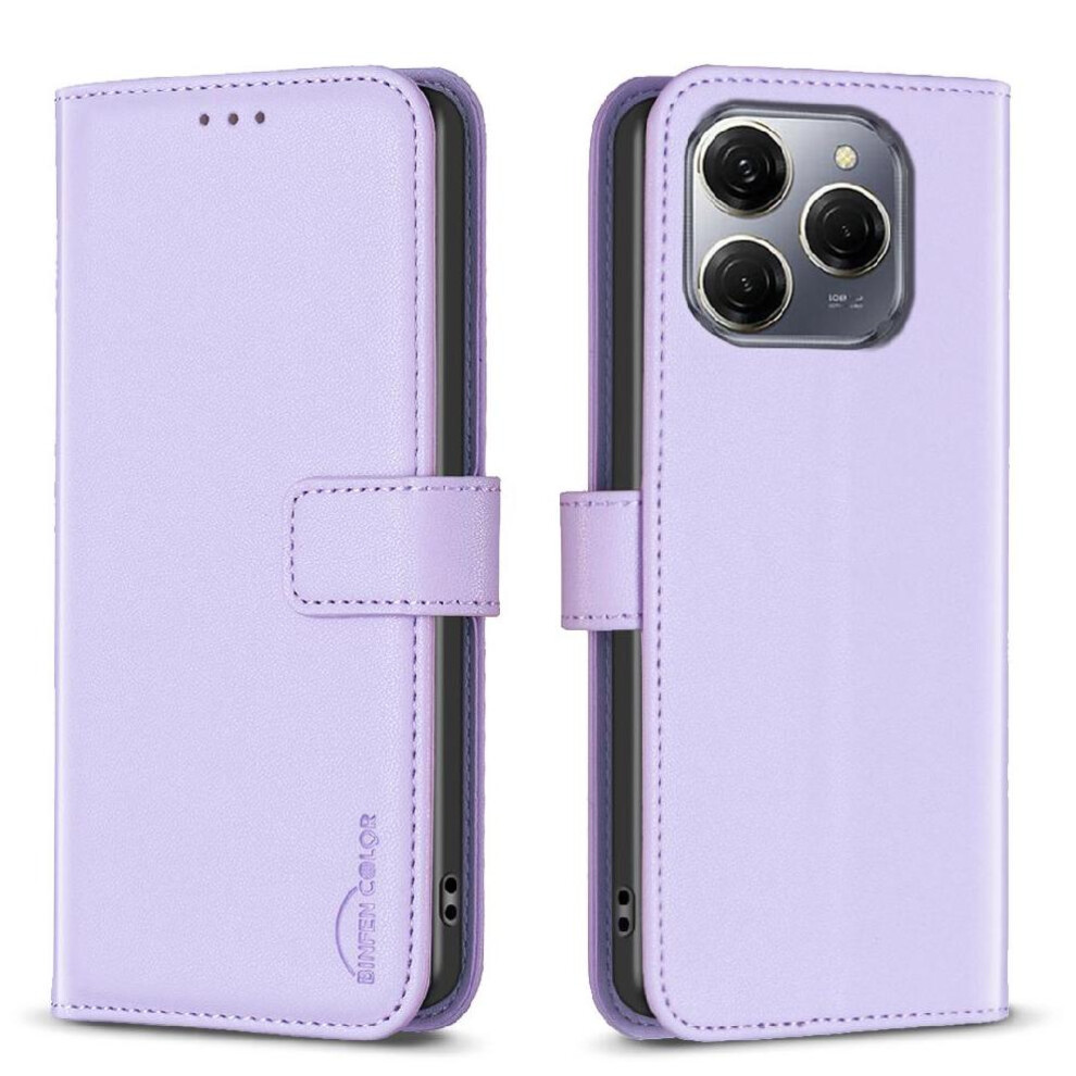 Photos - Case  Flip  for Tecno Spark 20 Pro 5g Multi-color Multi Card Slot Leather  Business Wallet(Light Violet)