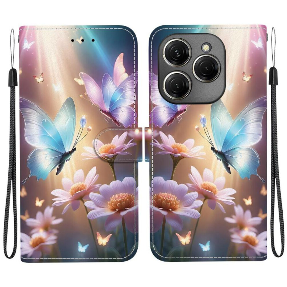 (C6) Compatible With Tecno Spark 20 Pro 4G Case Pattern Cover Pu Leather Card Slots Card Slot Kickstand 764563103157