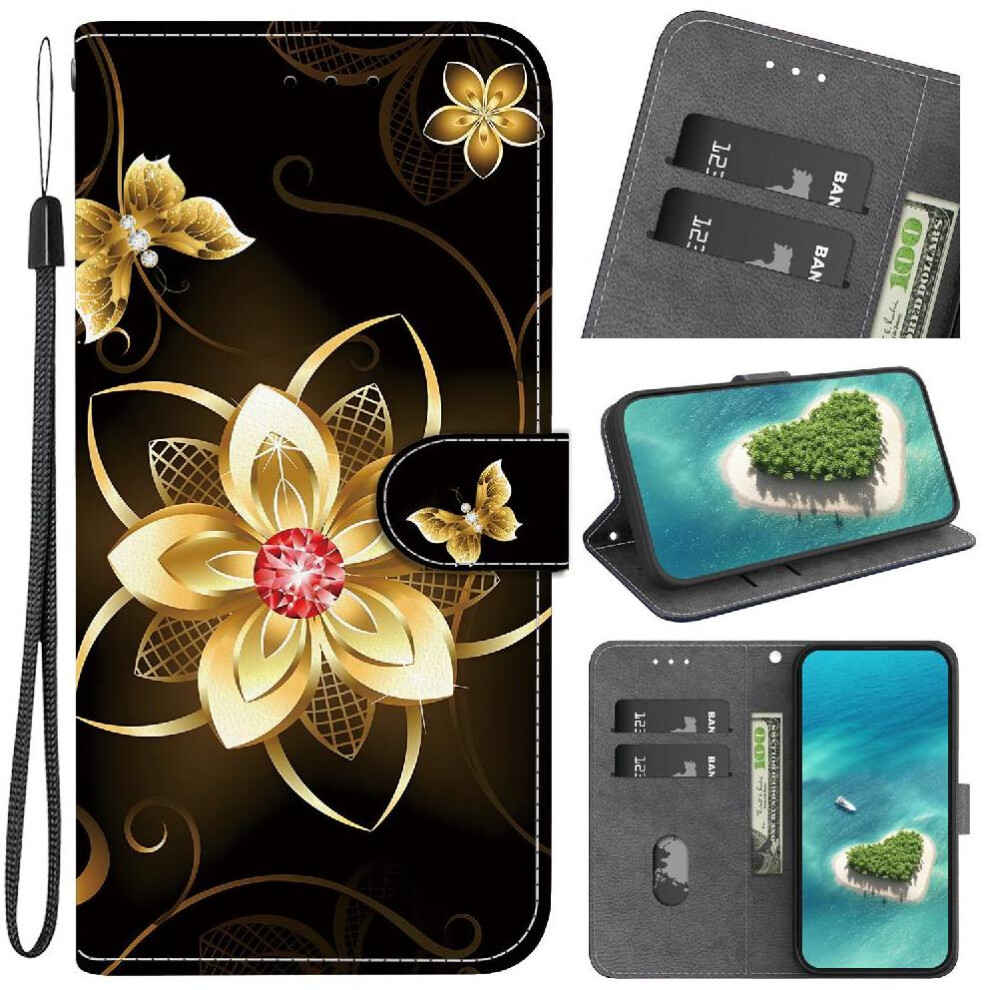 (C6) Flip Case For Tecno Spark 20 Pro 4G Card Slots Pattern Cover Pu Leather Card Slot Kickstand Wallet 764563103225