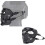 Tactical Protective Mask, Full Face Goggles, Skull Mask, Double Design, Adjustable Strap, Wear Mode Black 3