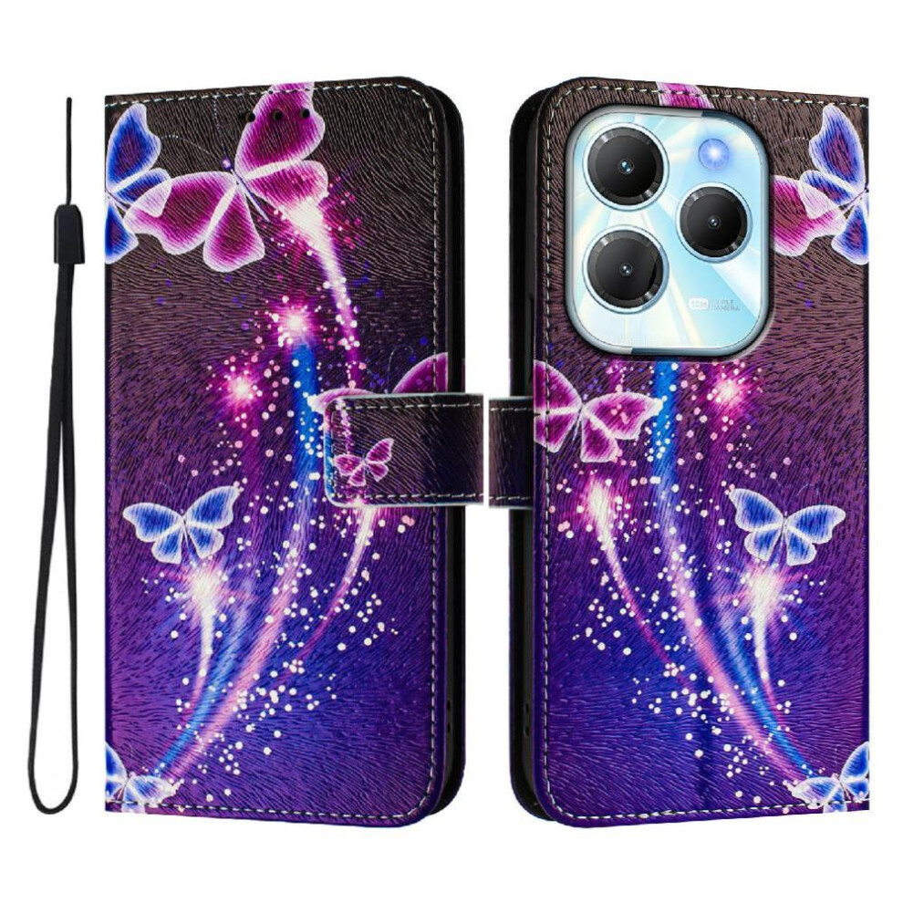 (C1 ) Case For Tecno Spark 20 Pro 4G Pattern Flip Cover With Credit Slot Pu Leather Wallet 764563103607