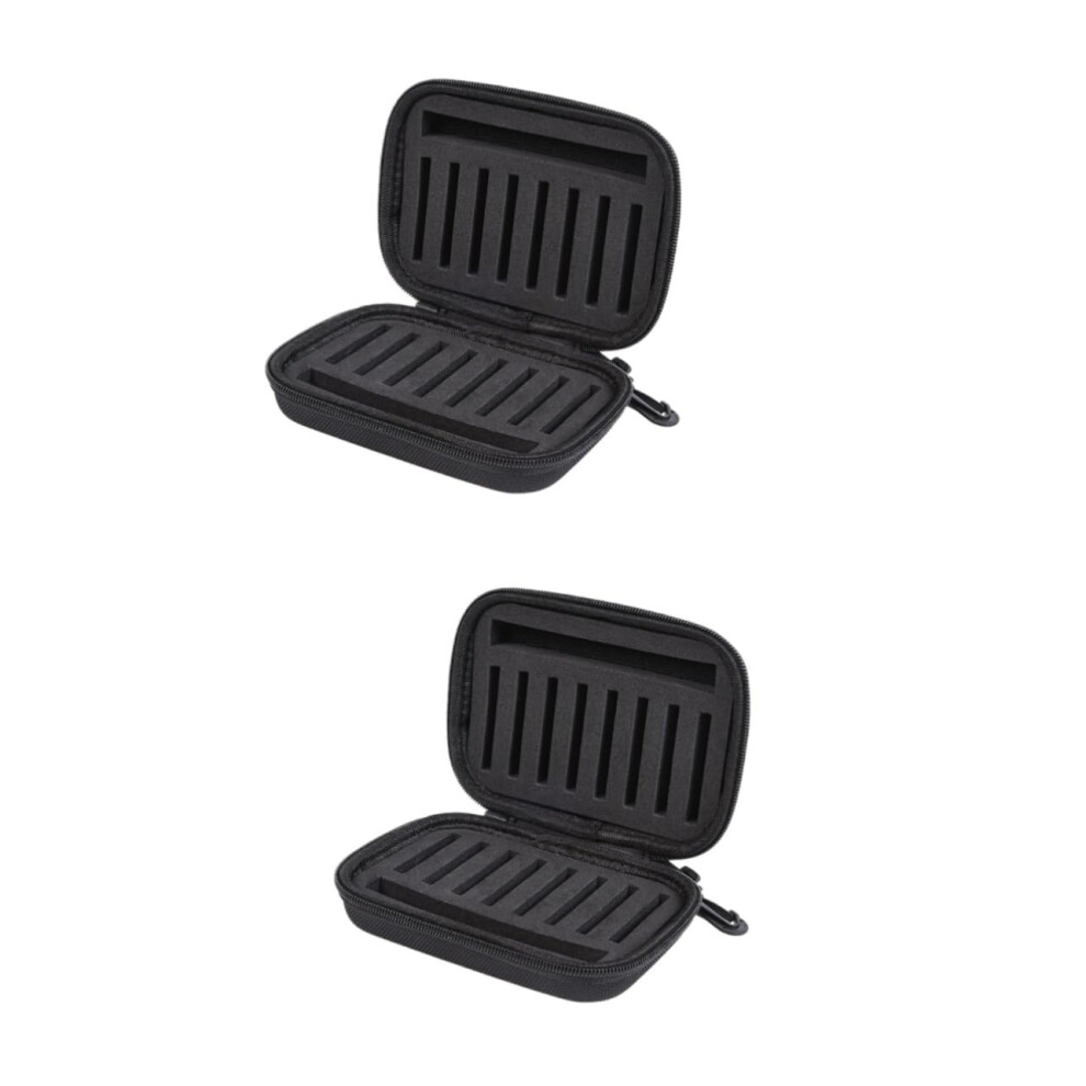 Pack of 2 Fishing Storage Bag Fishing Bait Bag Fishing Lovers Device Fishing Bait Tackle Bag Fly Hook Wallet Case Fishing Bait Bait Bag, black-image-OPC-PJ22P6T-NEW