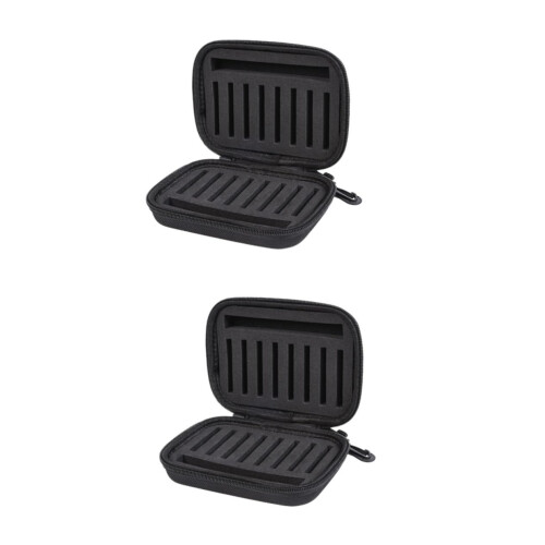 2 Pieces Hook Bag Sequ Fishing Bag Storage Black EVA Liner, black, M